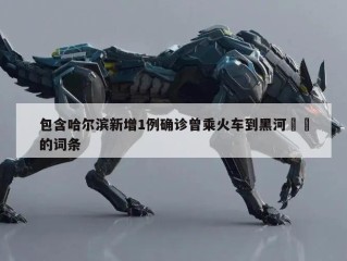 包含哈尔滨新增1例确诊曾乘火车到黑河㊙️的词条